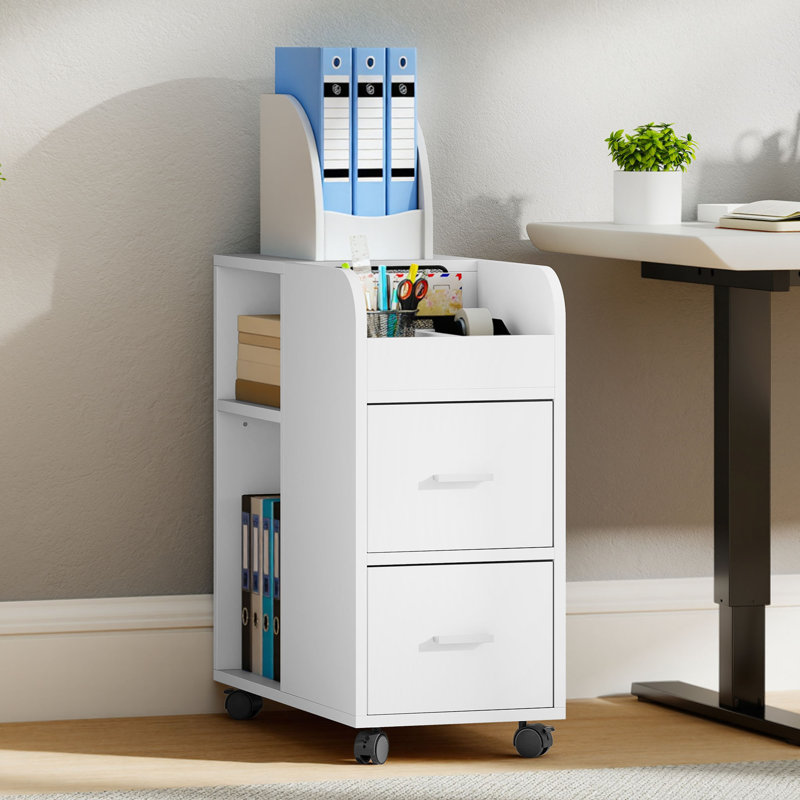 35cm Wide 2 -Drawer Mobile File Cabinet