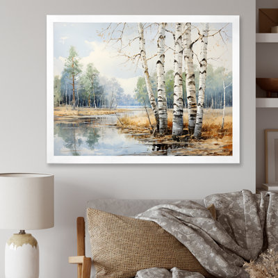 Beige And Grey Birch Wood Beauty - Tree Birch Canvas Print