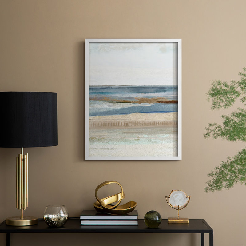 Saltwater Bay I, reproduction encadrée - bois massif, H 30 po x l 24 po, Blanc
