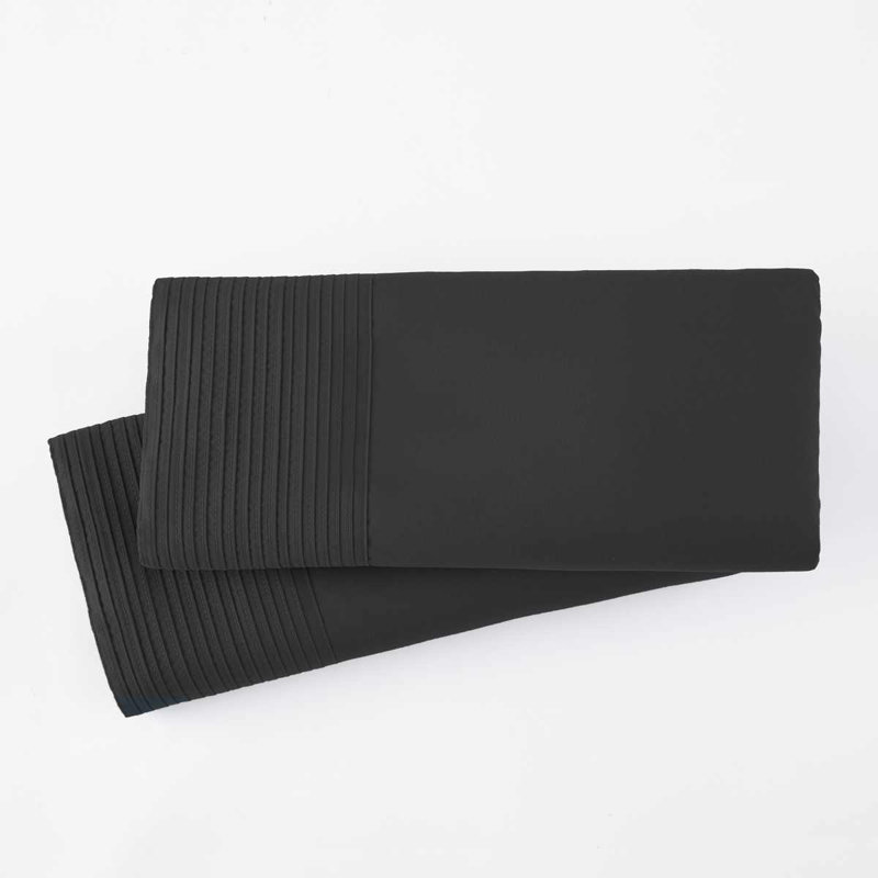 Deux taies d'oreiller à ourlet plissé en microfibre Eldon par Southshore Fine Linens, Très grand, Ardoise