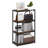 Furinno SIMPLISTIC Book Shelf, 4-Tier Tall Wide Bookshelf, Metal Frame Bookcases, Metal Storage Shelves, Storage and Organization, 11.8 x 23.6 x 38.6, for Living Room, Home Office, Bedroom, Amber Pine