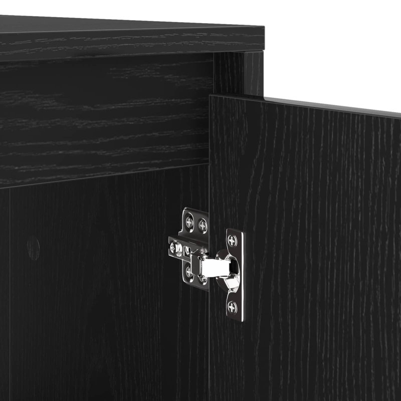Freestanding Bathroom Cabinet, Black Oak