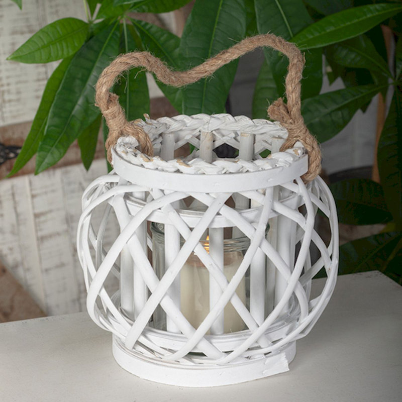 7'' H Wood Tabletop Lantern