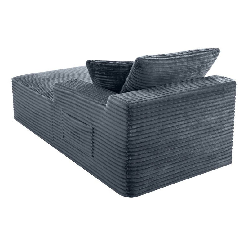 Modular Compression Sofa (Gray), Gray Corduroy