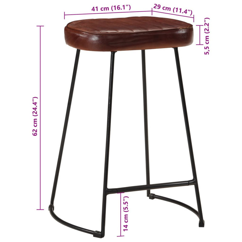 Allyse Upholstered Counter Stool with Metal Frame