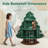 4-Tier 12-Compartment MDF Kids Bookshelf, Christmas Tree And Squirrel Design