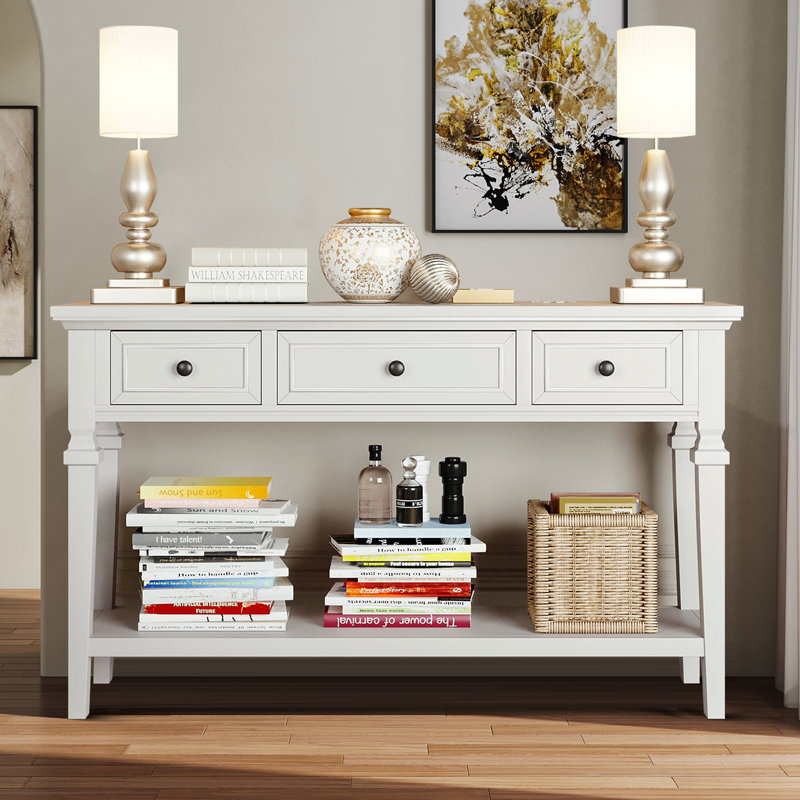 Shanahan 50'' Console Table, Antique White