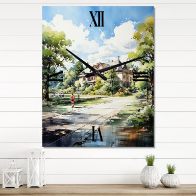Country Clubs Tennis Court I - Cityscapes Wall Clock