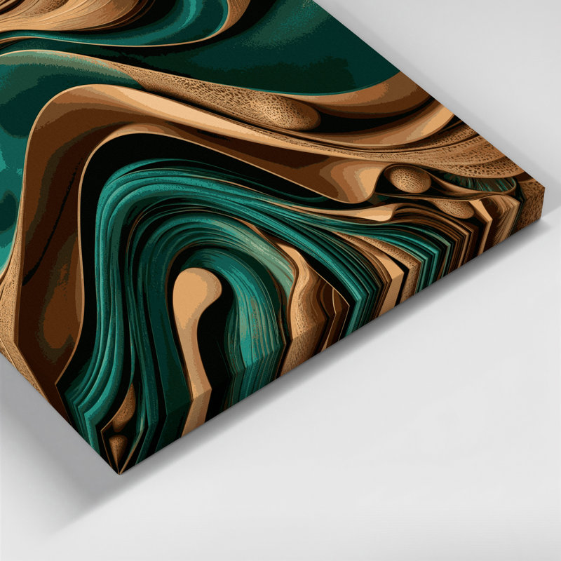 Art mural sur toile Biomorphic Abstraction 29, H 16 po x l 16 po