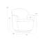 Fauteuil pivotant rembourré Hudnut-503834239