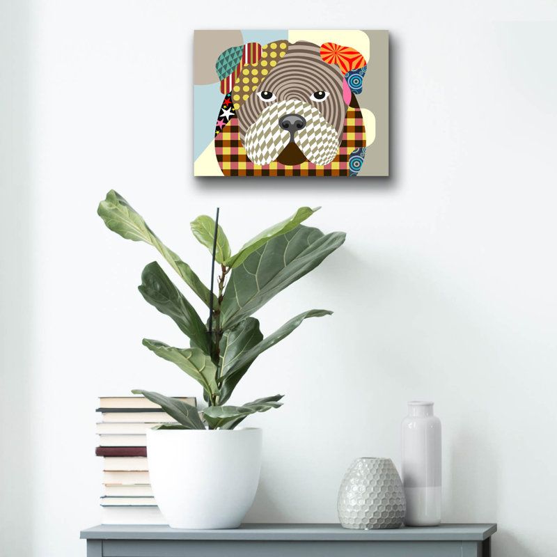 «English Bulldog» par Lanre Adefioyue, H 12 po x l 16 po