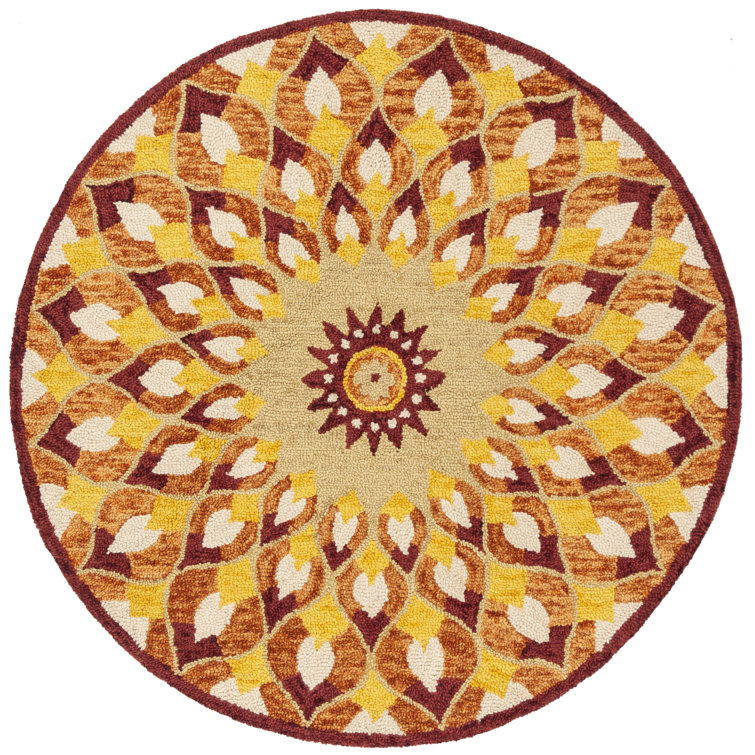 Swind Novelty Hand Tufted Wool And Cotton With Latex Floral Rug