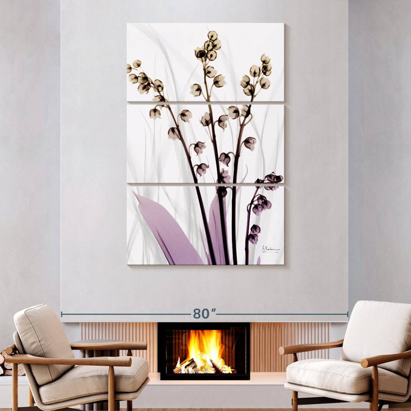 Harnek muguet en fleur, H 74 po x l 48 po