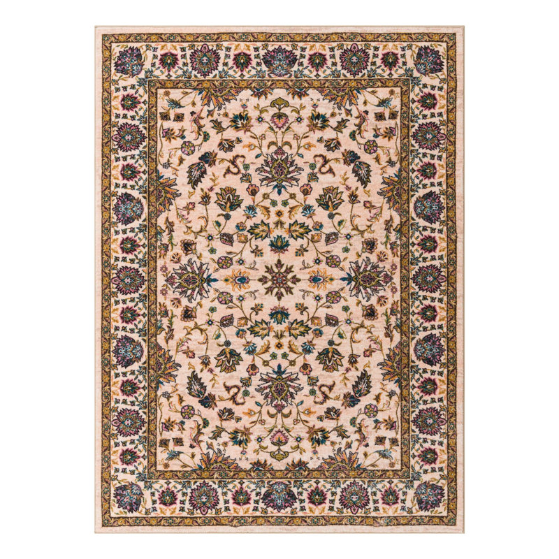 Oriental Indoor Rug, Rectangle 6'7" x 9'