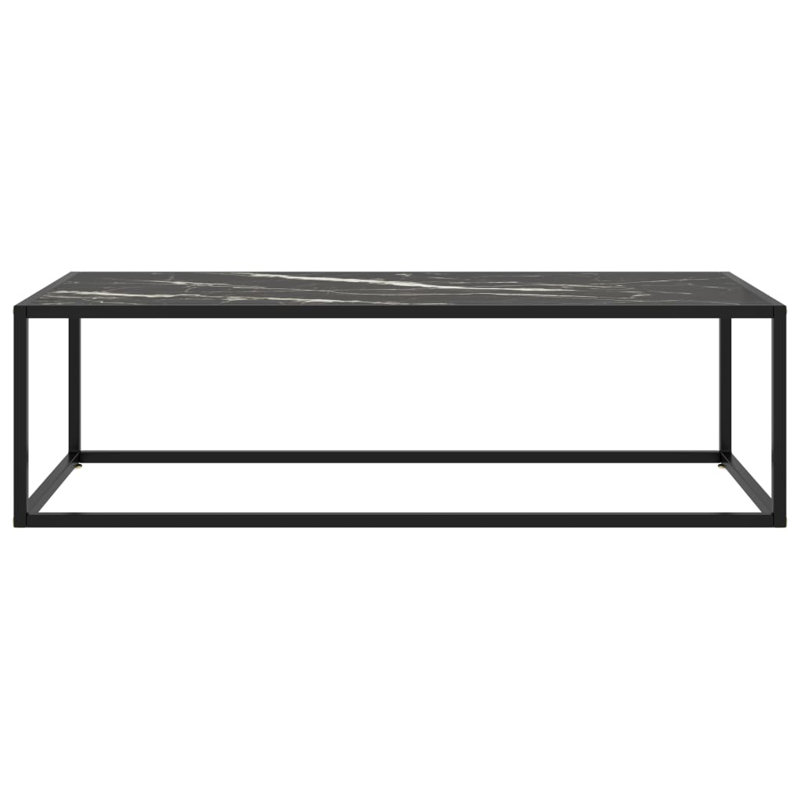 Ebern Designs Frame Single Coffee Table, 13.8" H x 47.2" L x 19.7" W, Marble Black