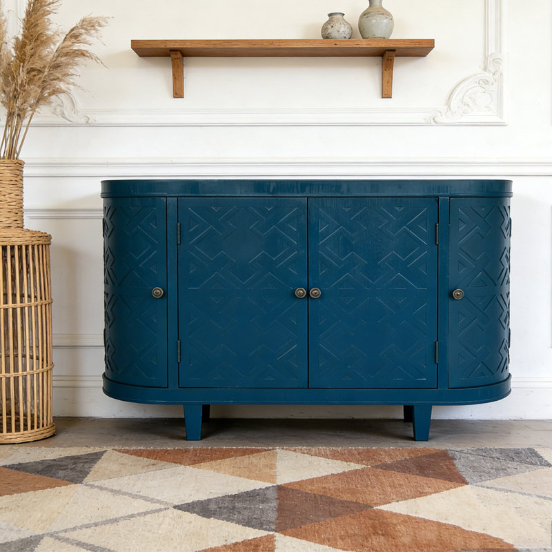47''Oval Storage Cabinet with 4 Doors