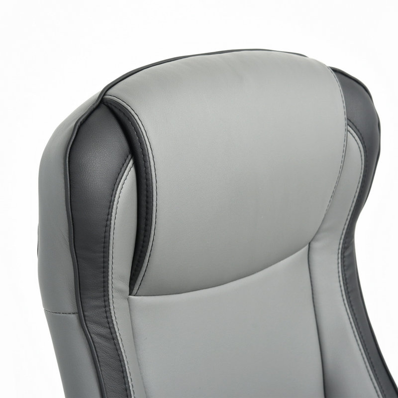 Ramona Office Chair with Headrest, Grey