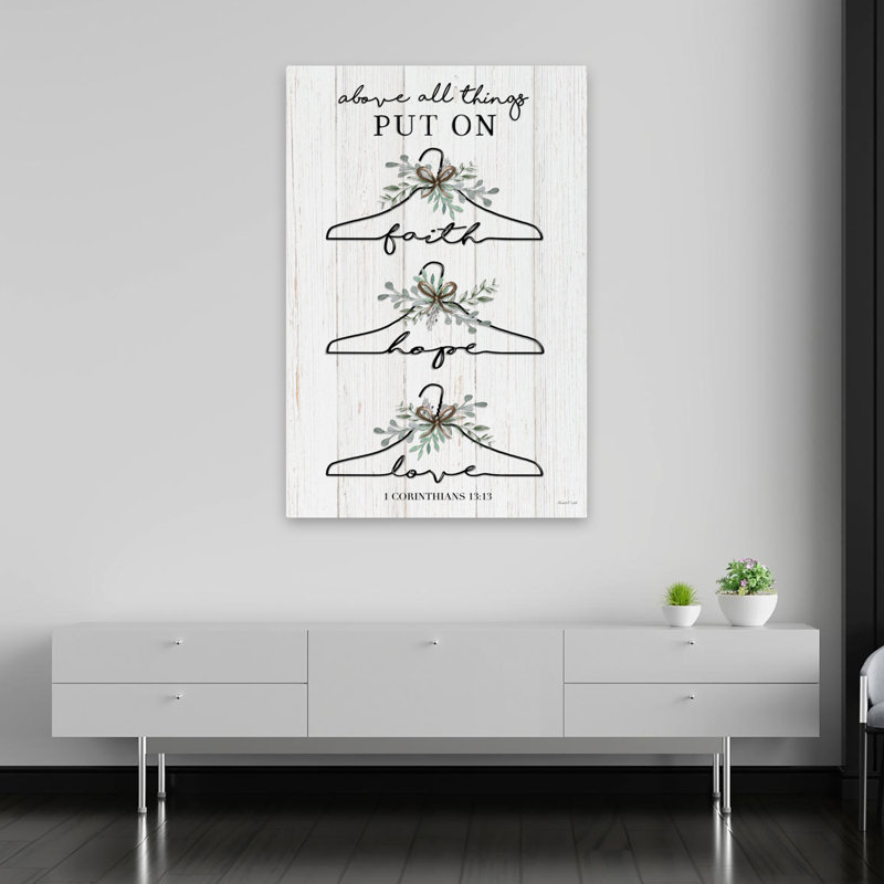 «Above All Things» - Art contemporain de verdure pour cintres, H 40 po x l 60 po