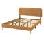 Structure très grand lit, lit plateforme rembourré moelleux avec tête de lit réglable en hauteur, structure robuste et Alats, conception silencieuse, compatible avec les matelas sans ressorts, facile à assembler, brun-129932421