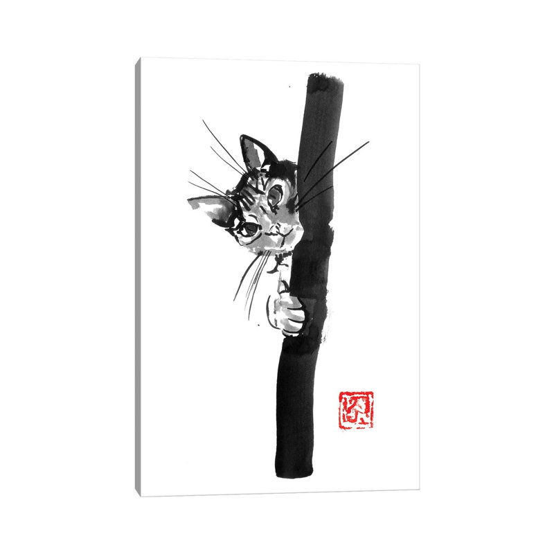 Clide Hidden by Péchane - Painting on Canvas, Wrapped Canvas, 20.32 cm H x 30.48 cm W