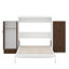 Grand lit escamotable mural avec placard, tiroirs et table