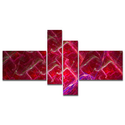 « red fractal electric lightning », impression à multiples images sur toile