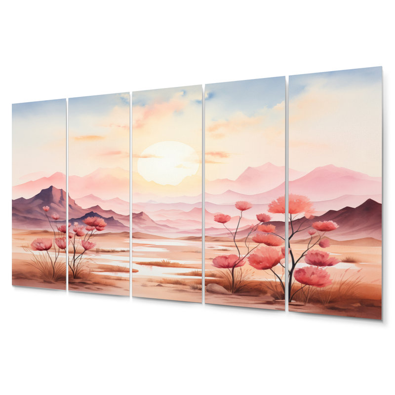 Ensemble de 5 décorations murales Tranquil Nature IV