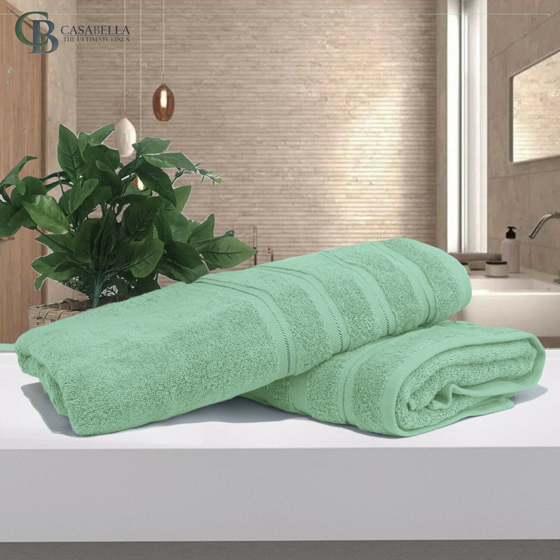 Casabella Luxury Jumbo Bath Sheet, Seafoam