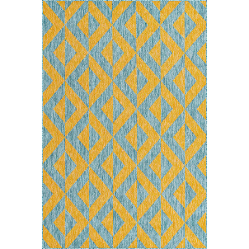 Tapis d'extérieur couleur moutarde, Rectangle 7 pi x 10 pi