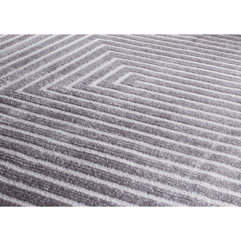 Tapis gris clair / gris foncé Hudak, Rectangle 5 pi x 7 pi