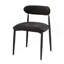 Ensemble de 2 chaises d'appoint en tissu noir et finition noire Jaramillo