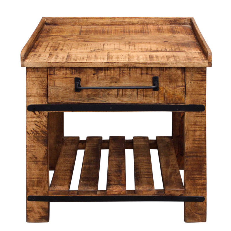 Table de chevet 1 tiroir en brun