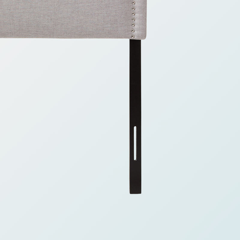 Tête de lit tapissier Hilfried, Gris foncé, Très grand