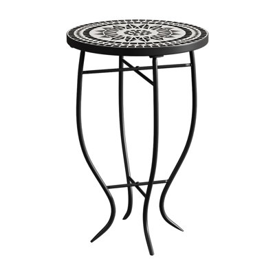 Round Iron Outdoor Side Table - 36 cm W 36 cm D