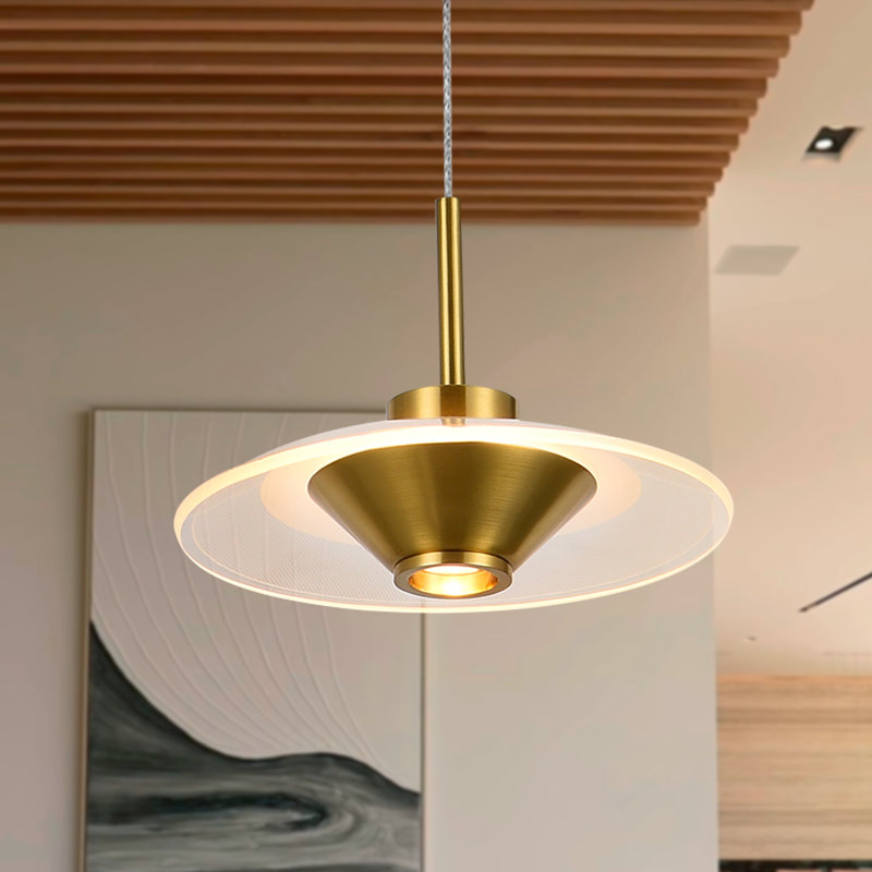 Ferrara 7-in 100-277V 1-Light ETL Certified Integrated LED Height Adjustable Pendant Lighting
