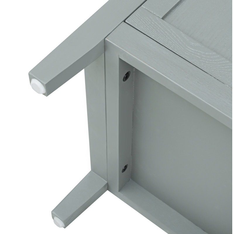 Table de chevet 3 tiroirs American Furniture, armoire de rangement moderne en bois, Vert olive