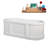 67" Streamline Soaking Freestanding Tub and Tray With Internal Drain-101697825