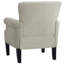 Fauteuil d'appoint traditionnel Havenwood avec structure en polyester résistant aux taches et en bois massif