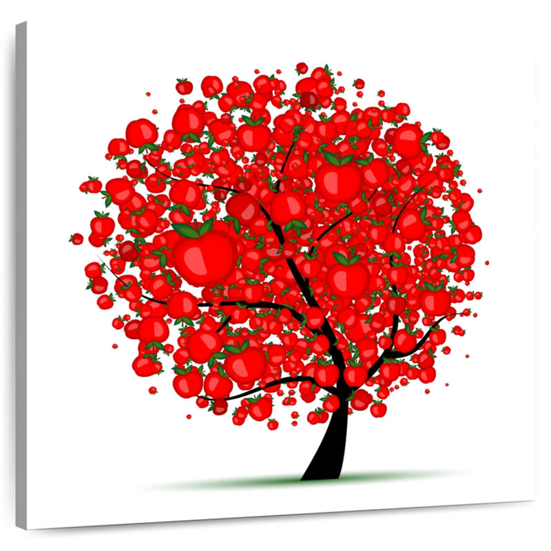 Red Apple Tree, 20" H x 20" W