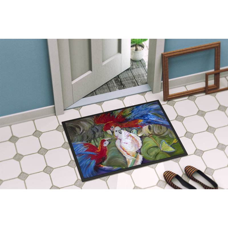 Tapis d'intérieur antidérapant Menage-A-Trois Parrots, Rectangle 2 pi x 3 pi