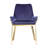     Pangea Home Hudson Tufted Upholstered Arm Chair - Dining Chairs Set of 2 – Modern Upholstered Accent Chairs for Kitchen, Dining Room, Living, or Breakfast - Navy Velvet with Gold Legs-33064613-33064610