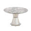 Table de salle à manger ronde en marbre, table de cuisine moderne avec plateau en faux marbre ultrabrillant et base en acier inoxydable pour la salle à manger, cuisine (table seulement)-661970609