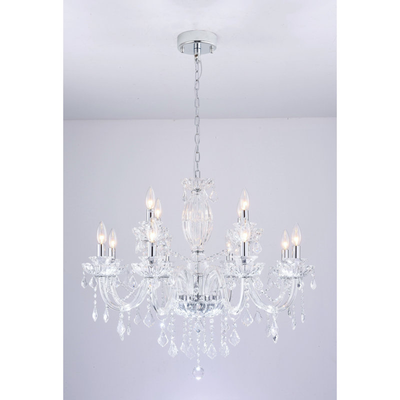 Petersburg 12 - Light Dimmable Classic / Traditional Chandelier with Crystal Accents