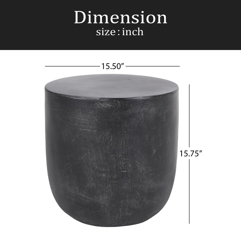 Table d'appoint d'extérieur en béton léger