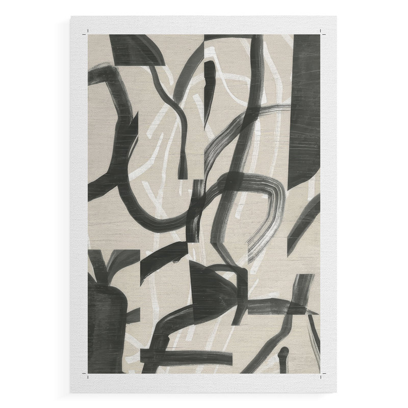 Ink Maze II - Impression sur toile seulement - NON CADRE, H 48 po x l 32 po
