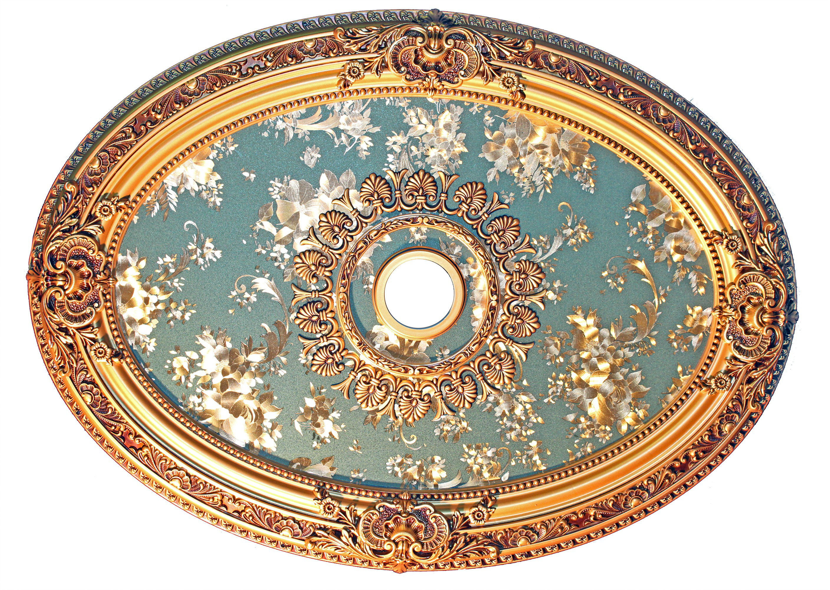 Artistry Lighting Oval Gold Ceiling Medallion Wayfair