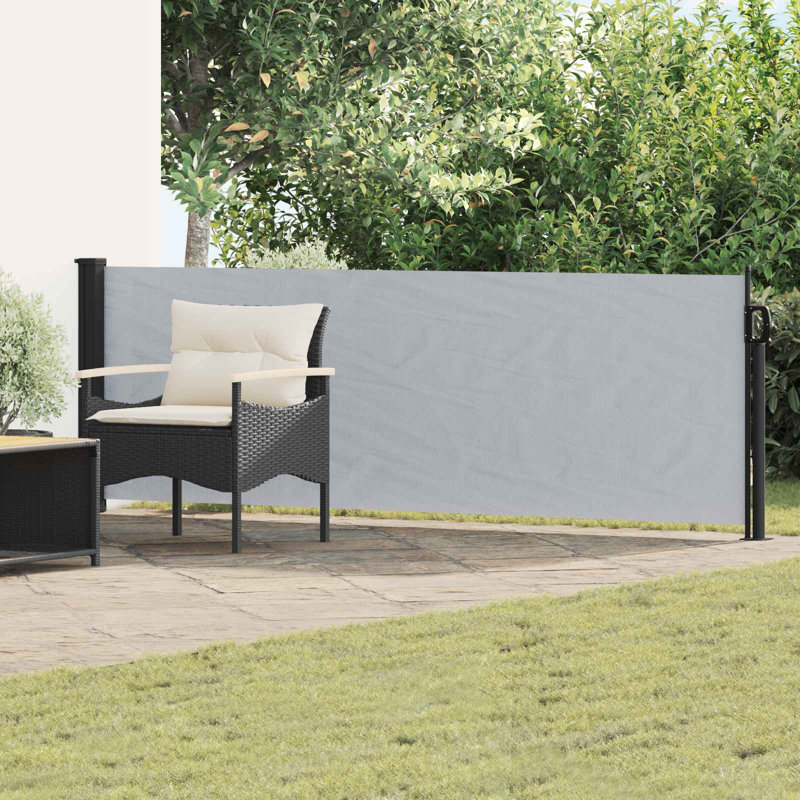 VidaXL Polyester Cover Retractable Patio Awning, 300cm W x 100cm D, Grey