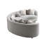 Confortable canapé modulaire gris Boucle - incurvé et 9 coussins pour un espace de détente élégant