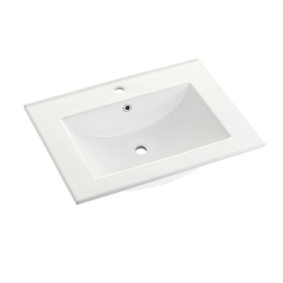 Comptoir de meuble-lavabo en céramique ultra moderne 24 po Kingston (1 trou)