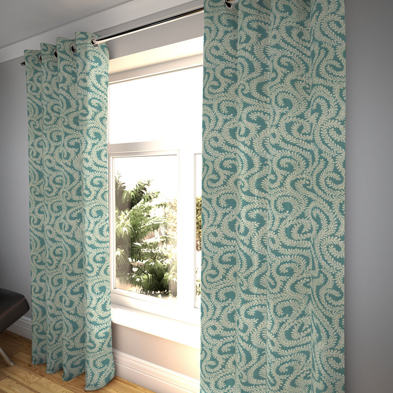 Holoman Blackout Curtain Pair, Teal, Width 167 x Drop 228cm